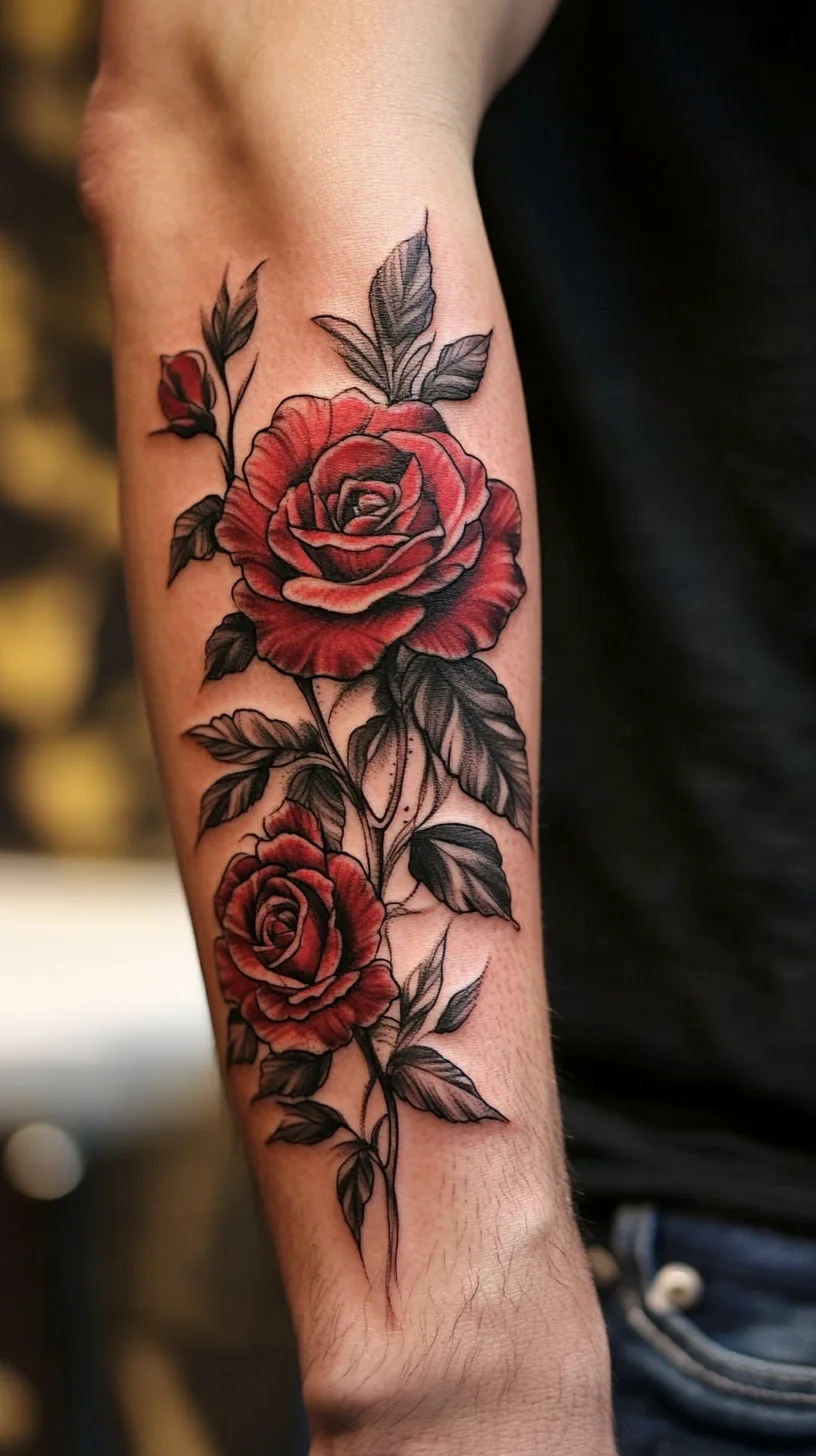 Bold and Beautiful: Stunning Rose Tattoo Design for a Timeless Look