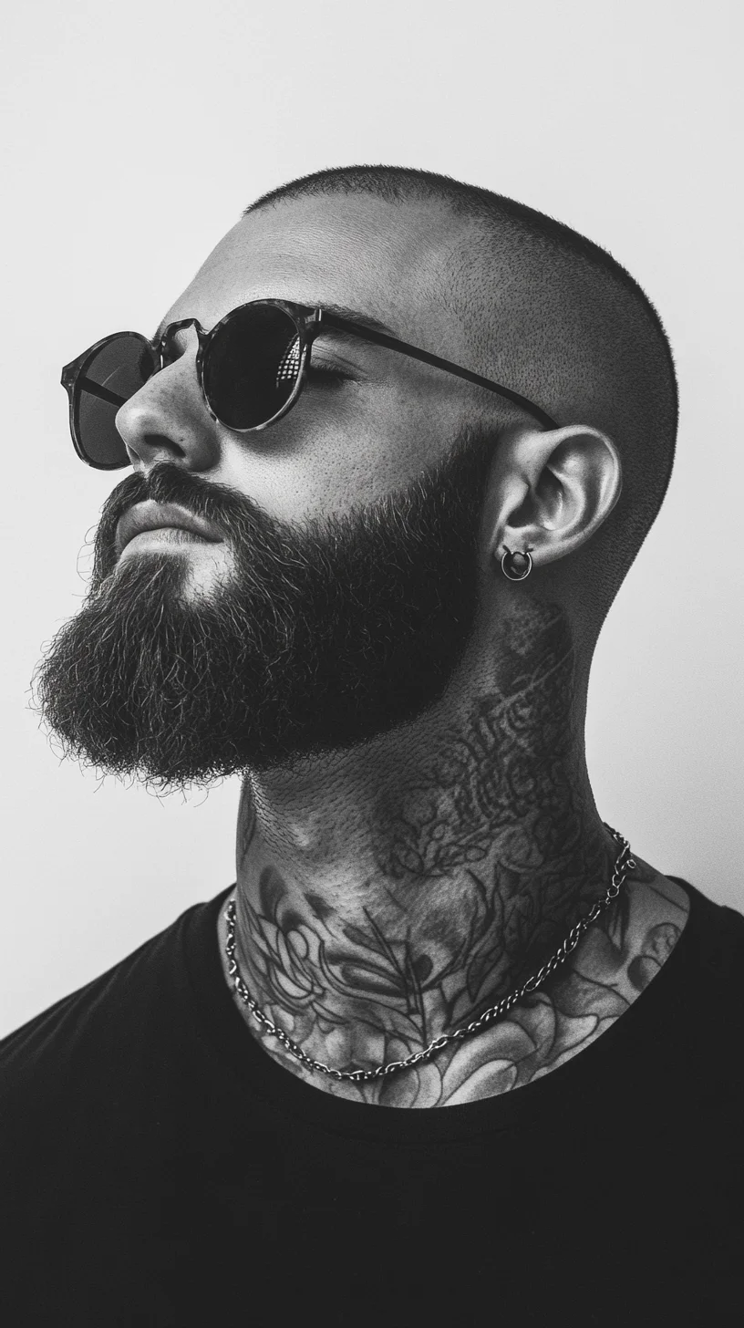 Bold and Edgy: The Ultimate Modern Fade with a Lush Beard