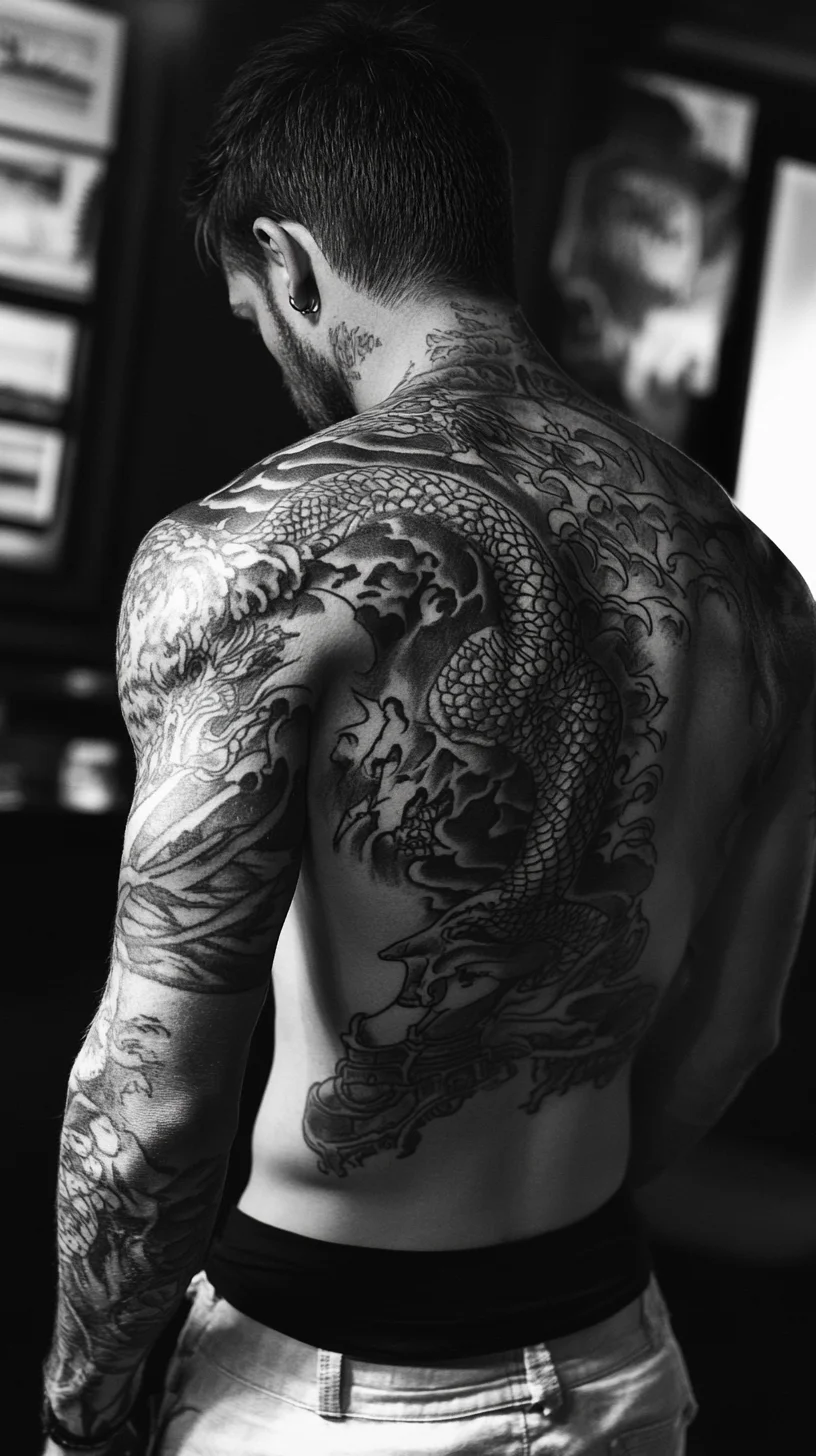 Bold and Fierce: Embrace the Power of a Full-Back Dragon Tattoo