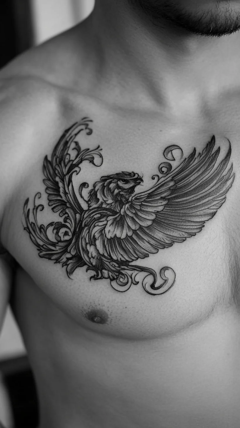 Bold and Majestic: The Ornate Eagle Wing Tattoo for the Fearless