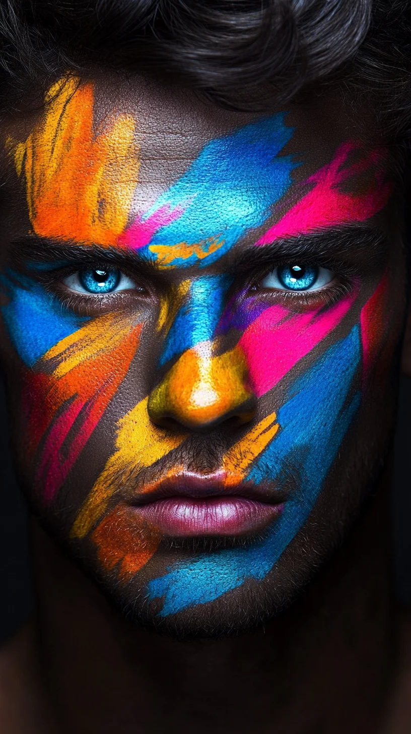 Bold and Vibrant Abstract Face Art: A Statement Style for the Fearless