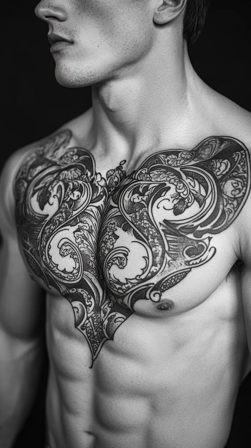 Bold Baroque Chest Tattoos: A Statement of Artistry and Strength