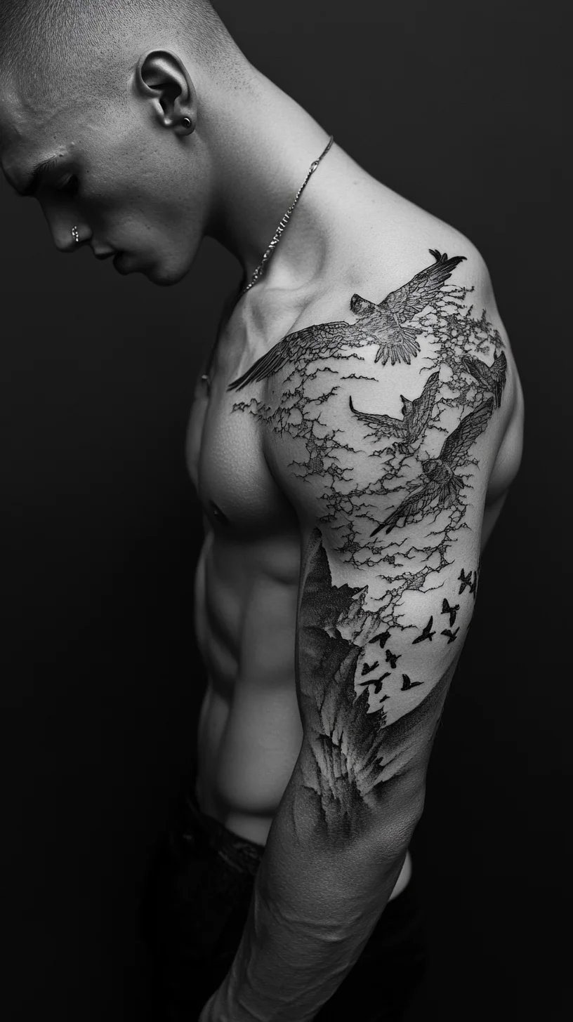 Bold Black Ink: The Majestic Elegance of Nature-Inspired Tattoos