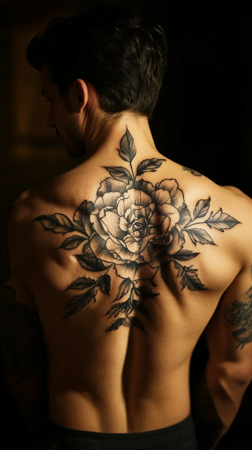 Bold Botanicals: Elevate Your Style with a Stunning Floral Back Tattoo