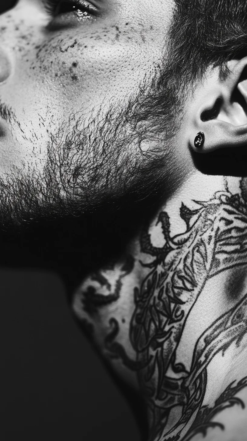 Bold Dragon Ink: An Edgy Neck Tattoo That Commands Attention