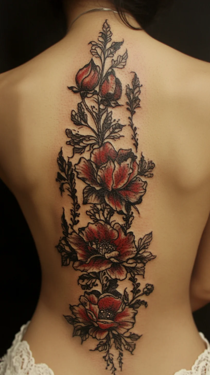 Bold Floral Back Tattoo: A Stunning Statement of Beauty and Elegance