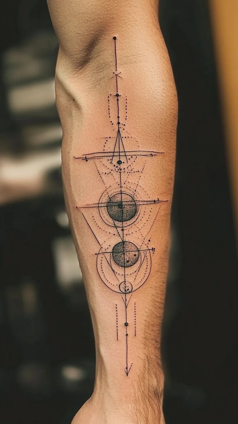 Bold Geometric Tattoo: A Stunning Blend of Lines and Shapes for the Modern Minimalist