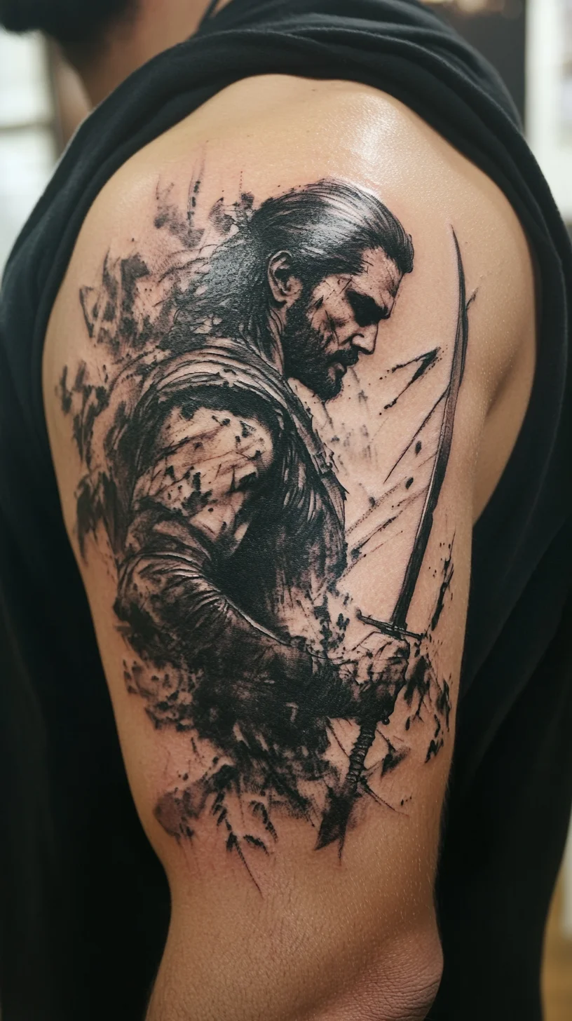 Bold Warrior Ink: A Striking Tattoo for the Fearless