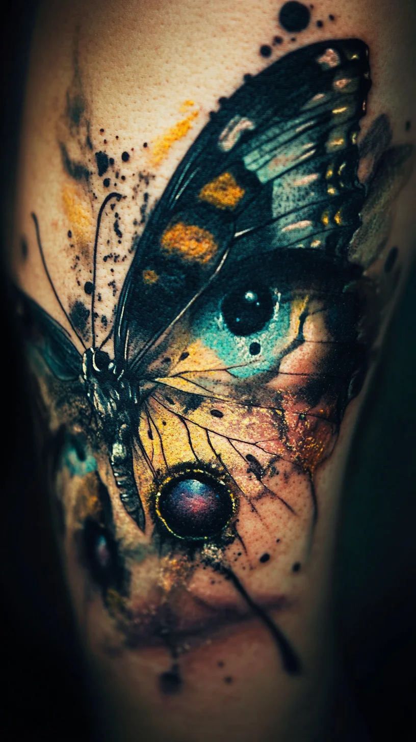 Captivating Butterfly Eye Tattoo: A Fusion of Nature and Visionary Artistry