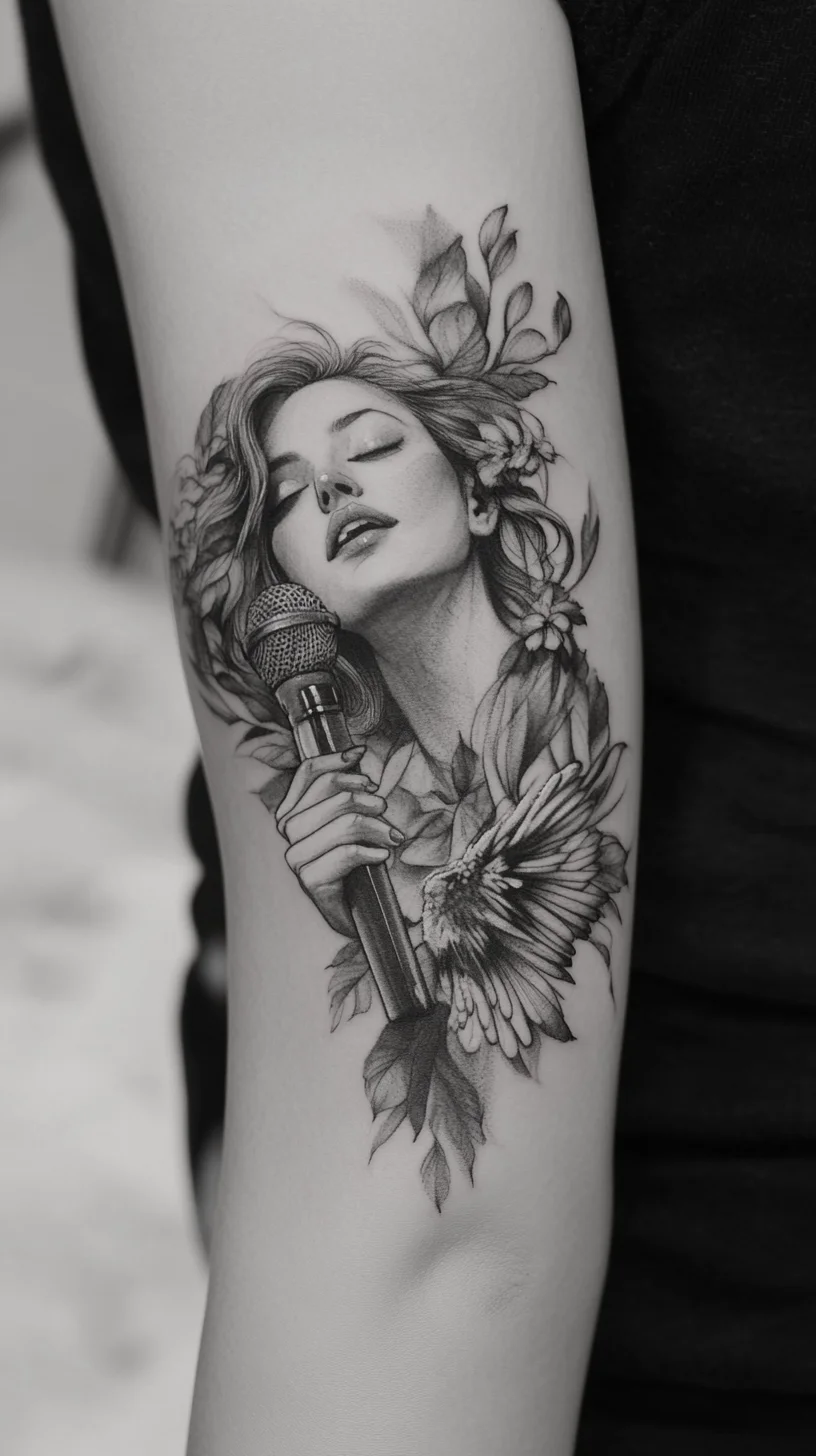 Captivating Micro-Realism: A Vocal Tribute Wrapped in Floral Elegance