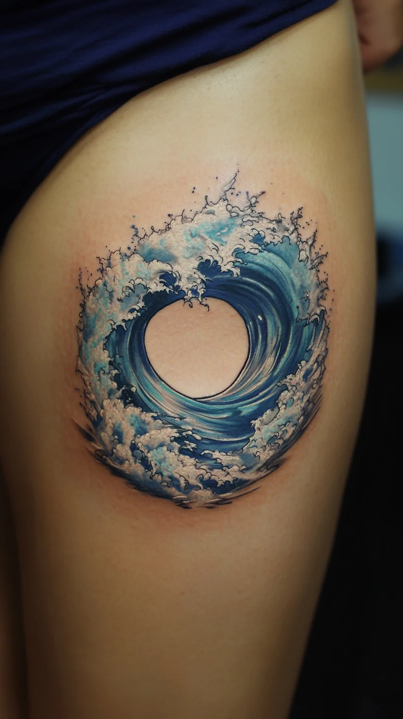 Capture the Sea: Stunning Wave Tattoo for Nature Lovers