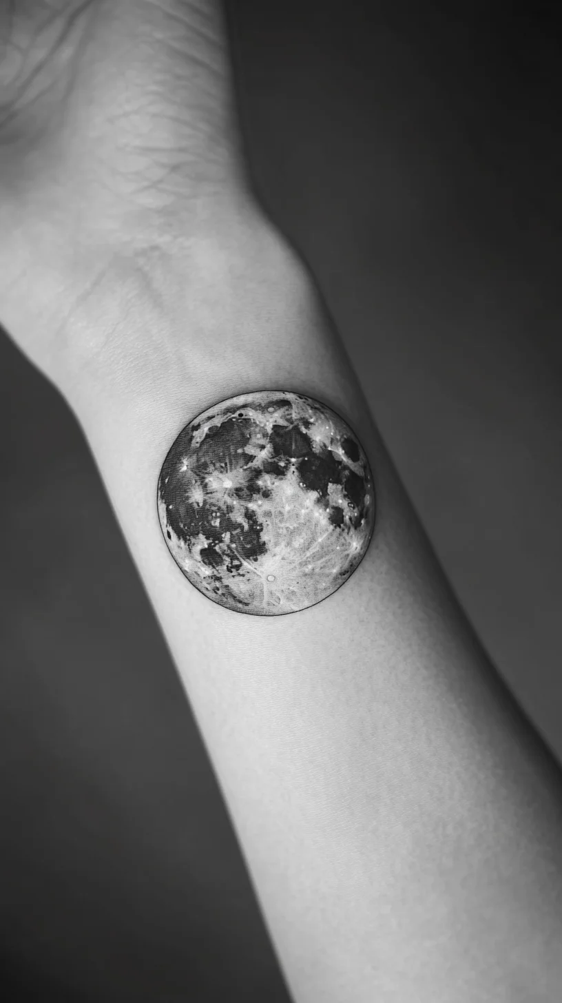 Capturing Celestial Beauty: The Striking Realism of the Moon Tattoo