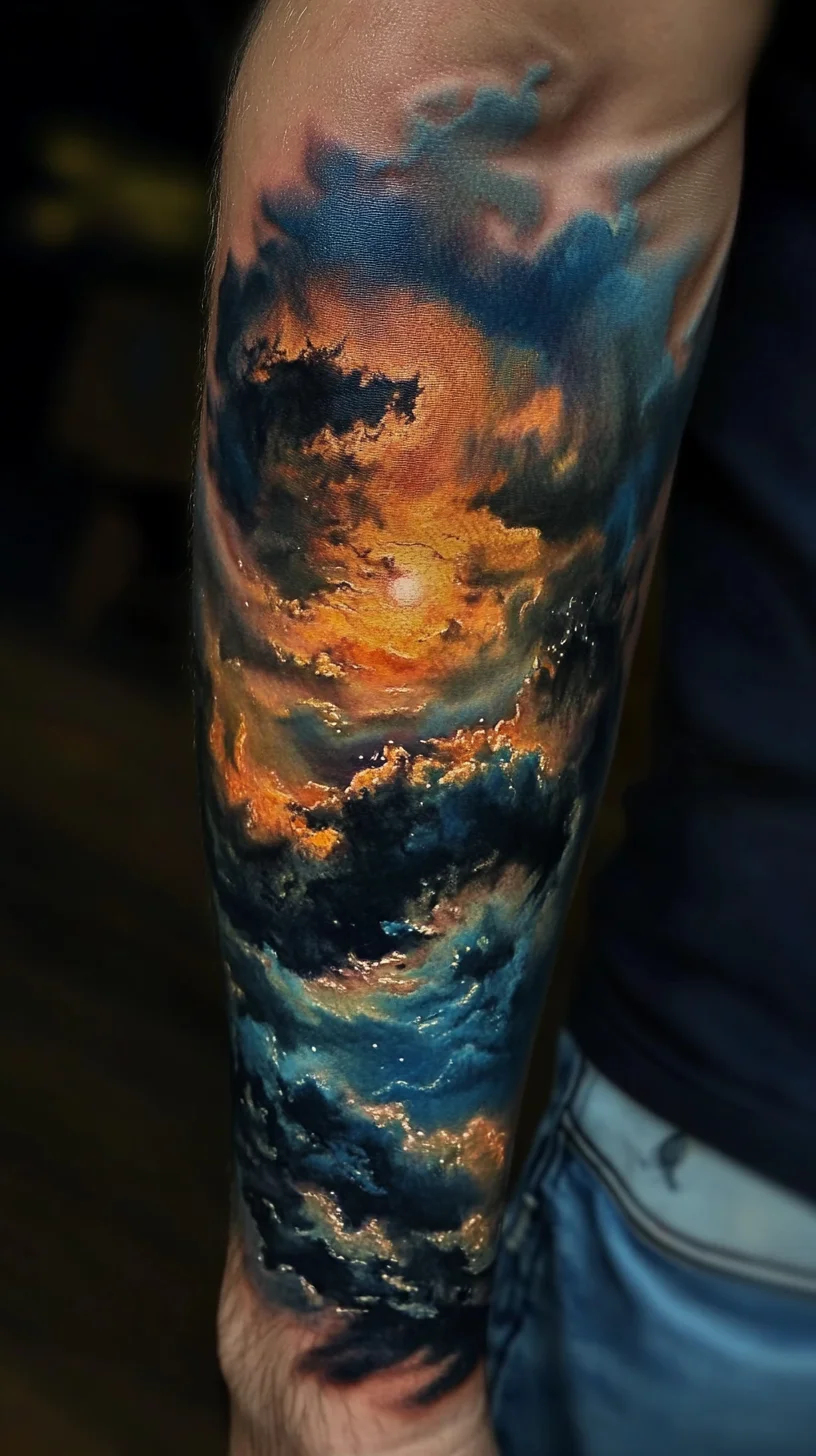 Celestial Dreamscape: A Stunning Cosmic Tattoo to Elevate Your Style