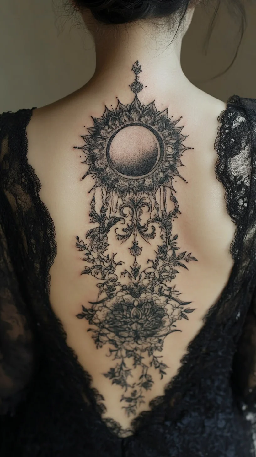 Celestial Elegance: Embrace the Cosmic Charm of Sophisticated Back Tattoos