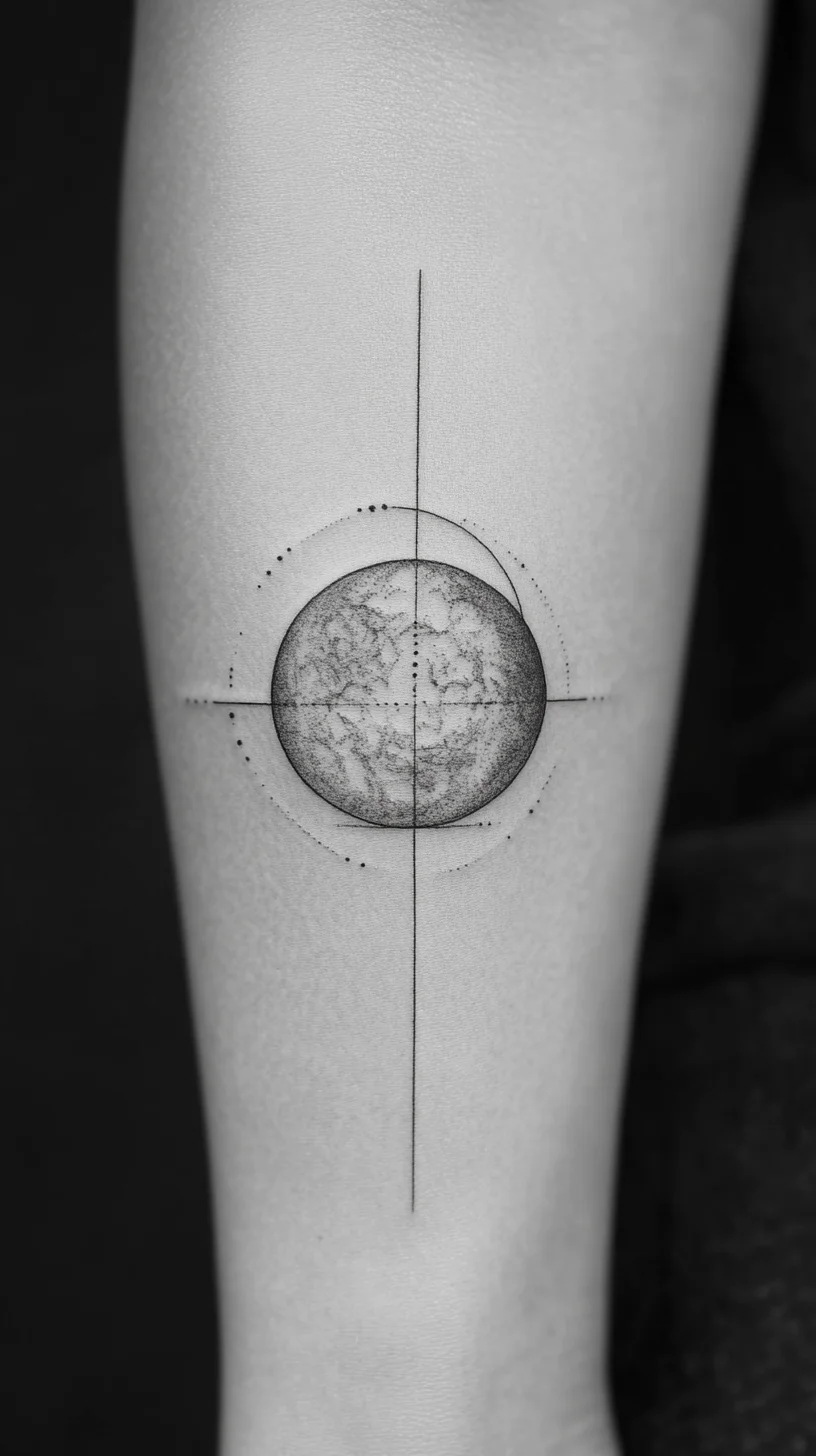 Cosmic Elegance: Stunning Planet-Inspired Tattoo for Celestial Enthusiasts