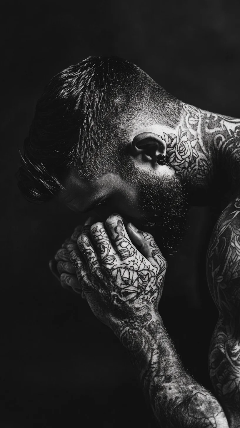 Edgy Elegance: The Bold Blend of Intricate Tattoos and Sleek Hair