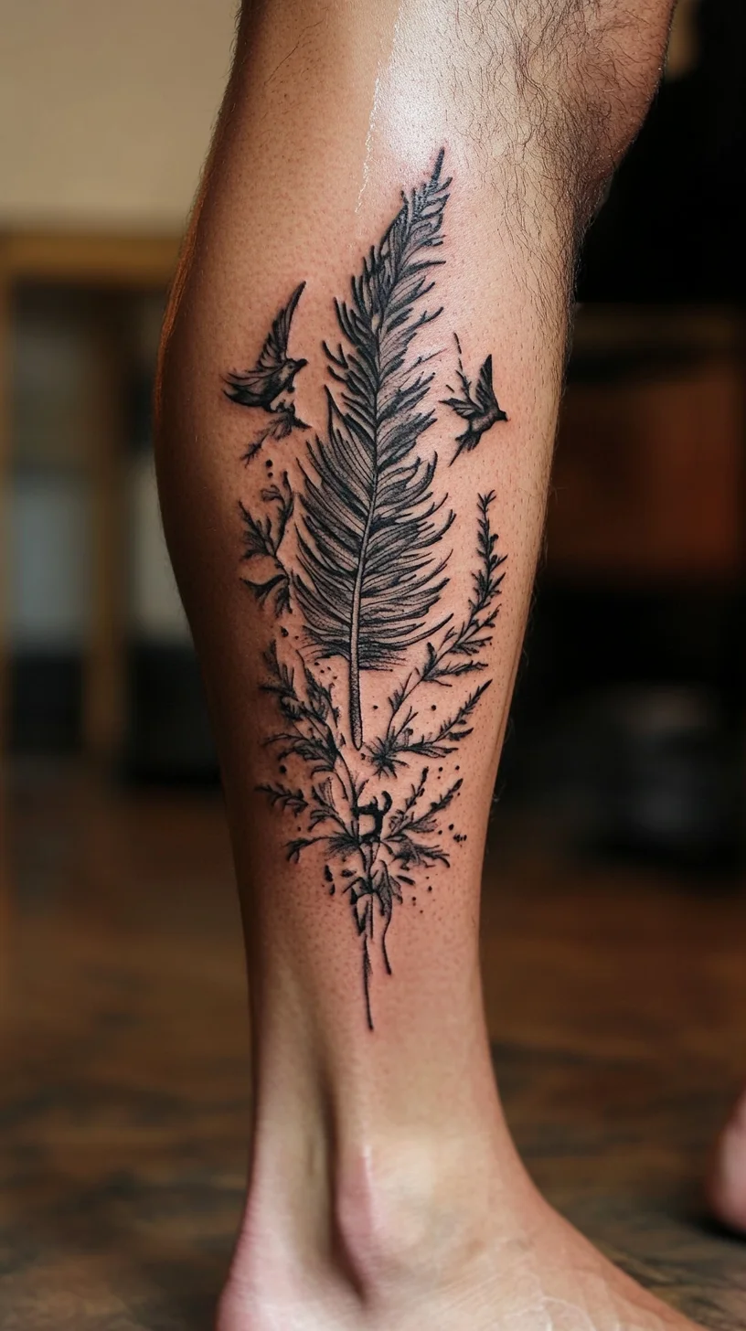 Elegant Fern Tattoo: Nature's Beauty Captured in Intricate Ink