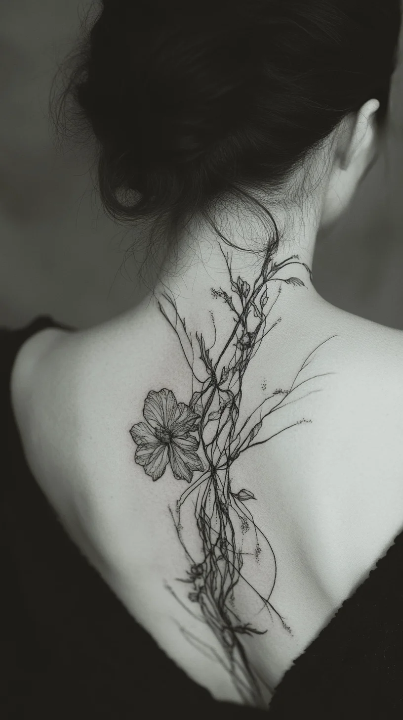 Elegant Floral Back Tattoo: A Timeless Expression of Natural Beauty