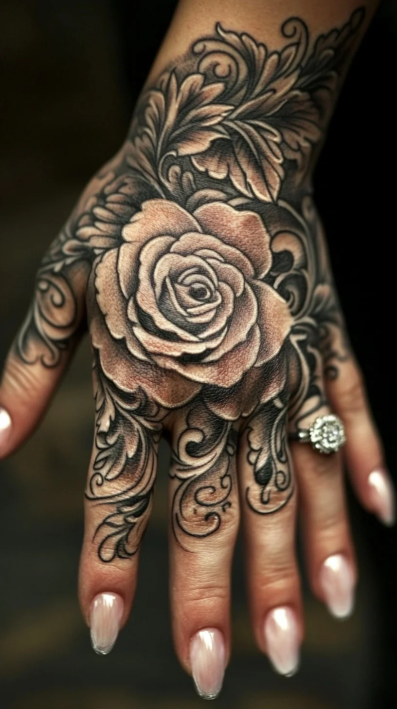 Elegant Floral Hand Tattoo: A Timeless Expression of Art and Beauty