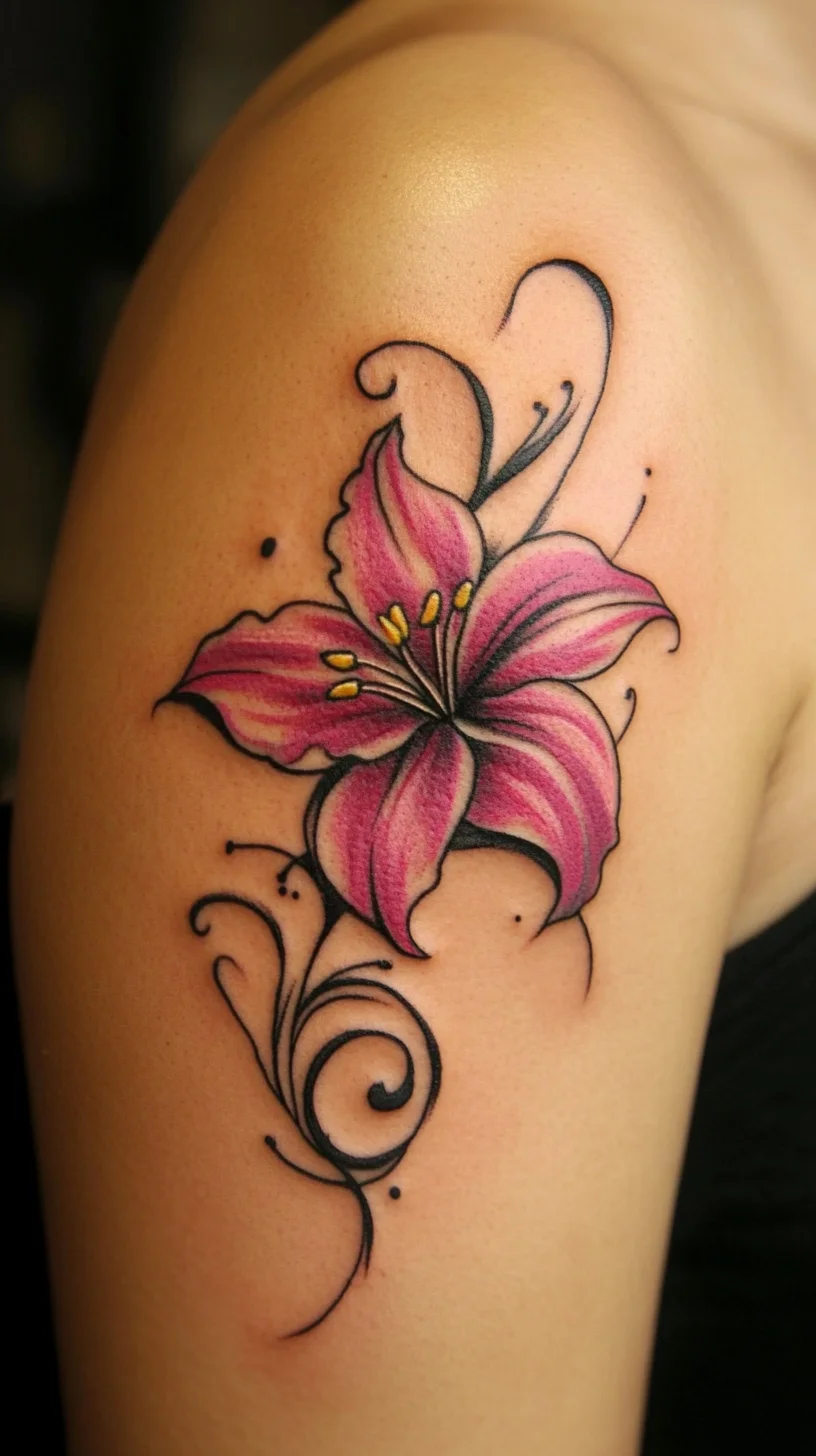 Elegant Floral Tattoo: A Perfect Blend of Vibrancy and Grace