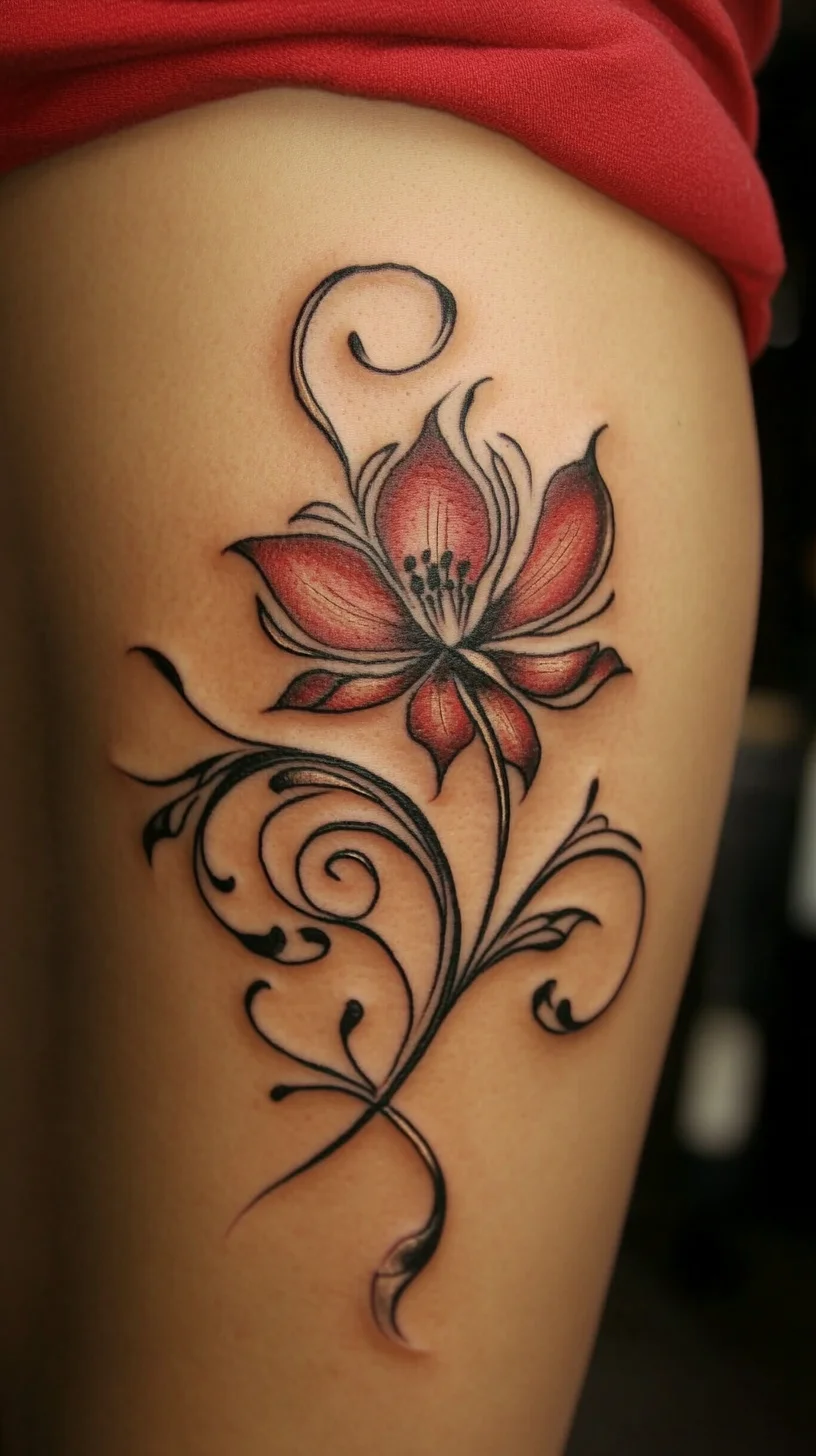 Elegant Floral Tattoo: A Stunning Blend of Nature and Artistry