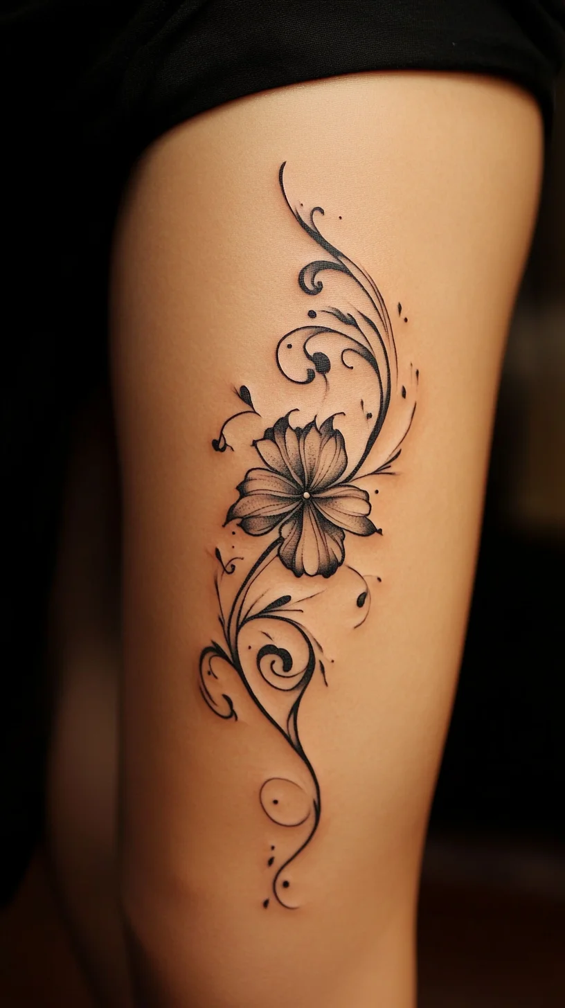 Elegant Floral Tattoo: A Timeless Expression of Grace and Femininity