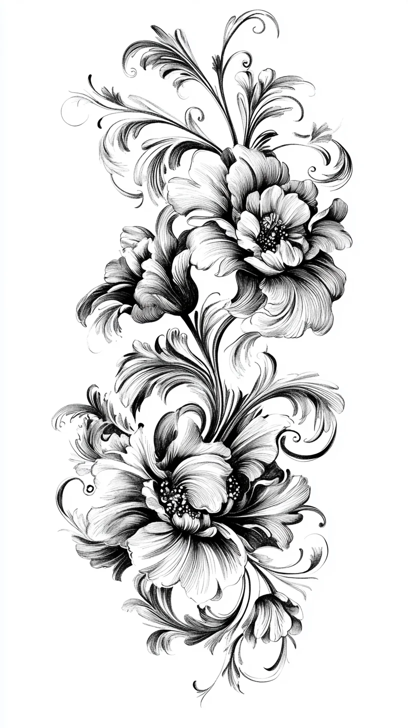 Elegant Floral Tattoo: A Timeless Statement of Beauty and Grace