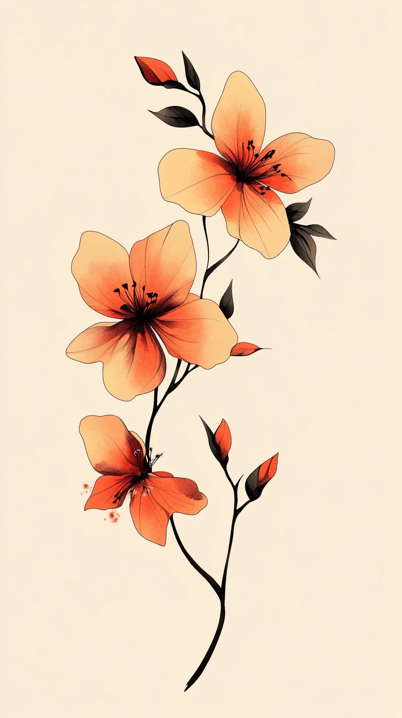 Elegant Floral Tattoo Design: A Timeless Expression of Beauty and Grace