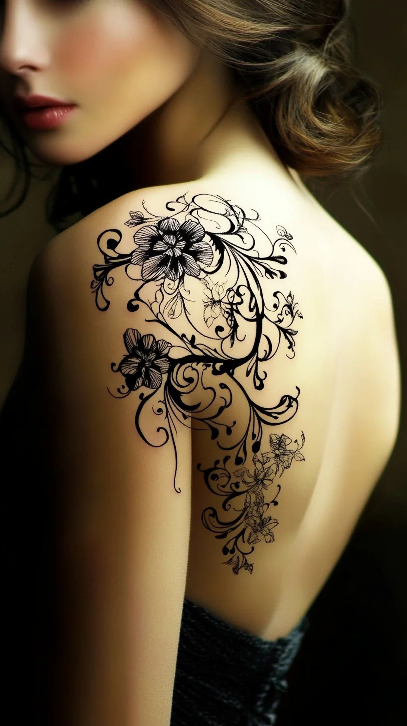 Elegant Floral Tattoo Design: A Timeless Statement of Grace and Beauty