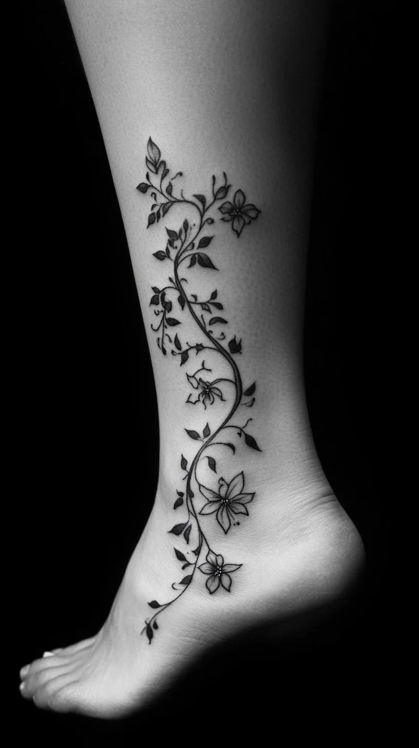 Elegant Floral Vine Tattoo: A Timeless Accessory for Any Aesthetic