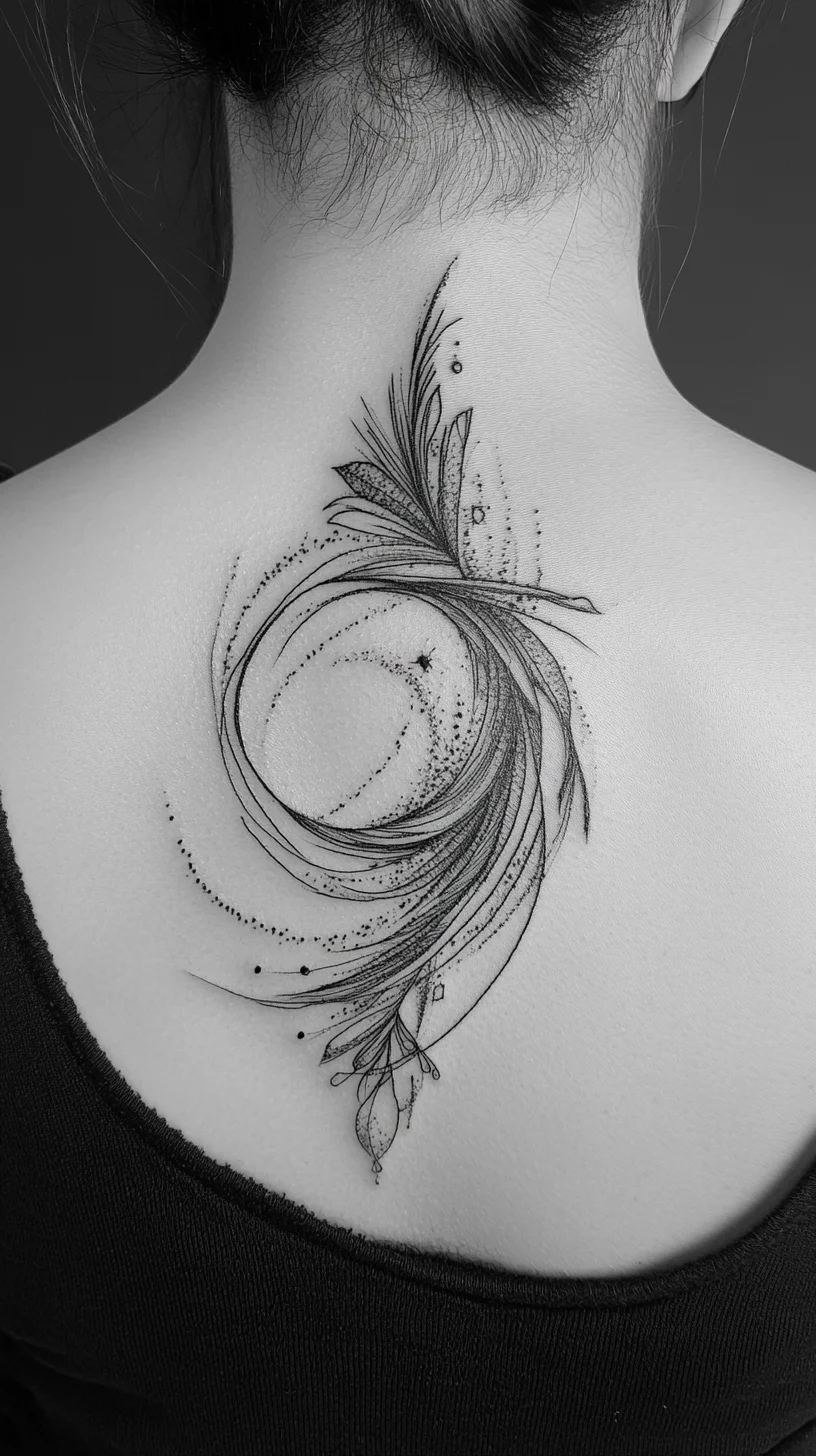 Elegant Flowing Tattoo: A Whimsical Design for Personal Expression