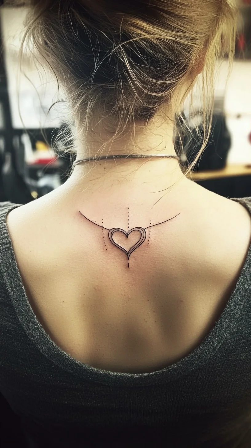 Elegant Minimalism: The Perfect Line Heart Tattoo for Subtle Statements