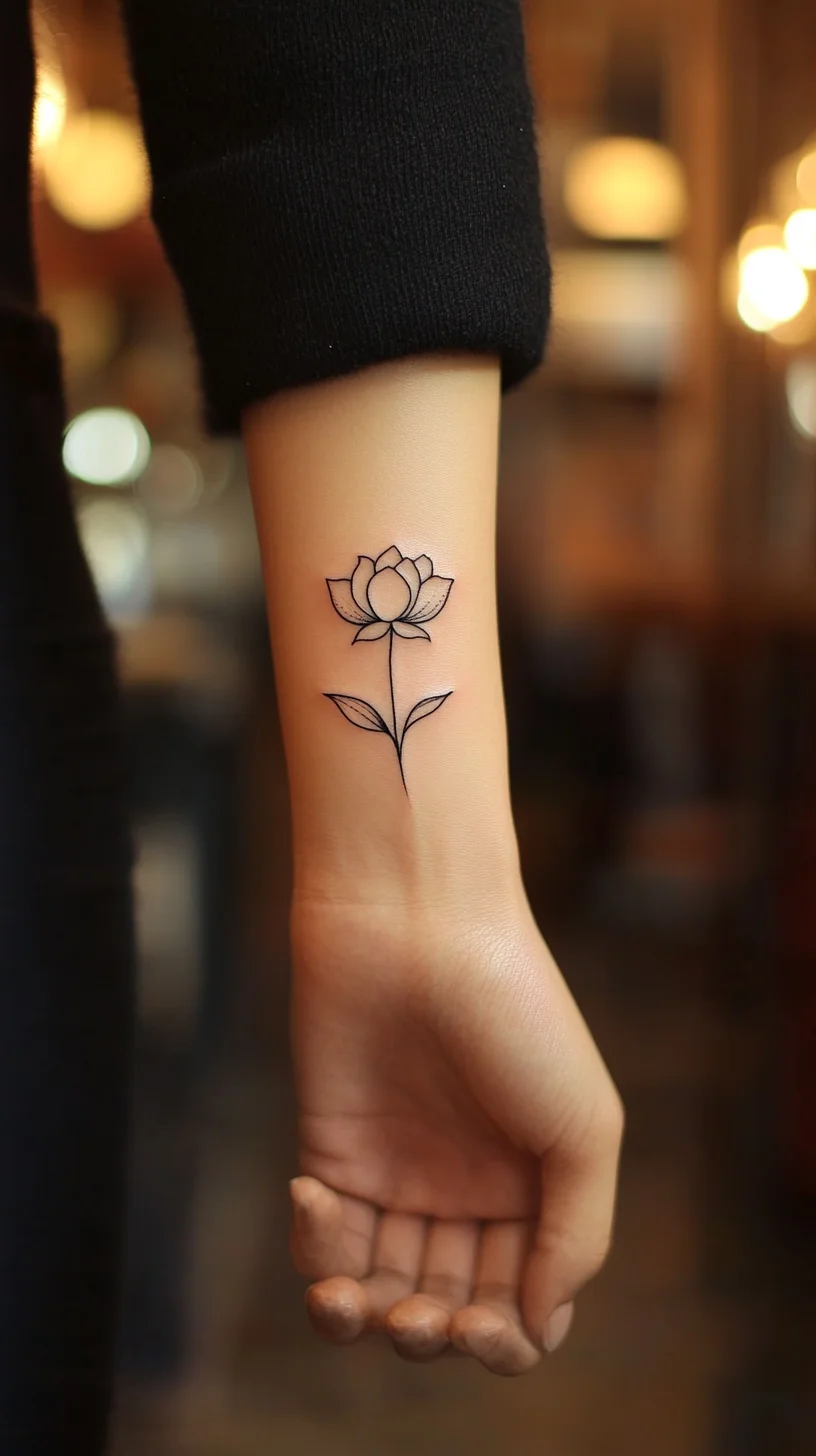 Elegant Minimalism: The Timeless Beauty of a Floral Tattoo