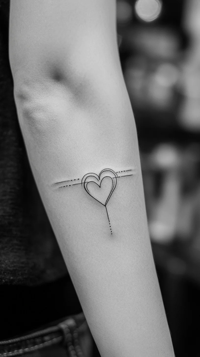 Elegant Minimalist Heart Tattoo: A Subtle Expression of Love