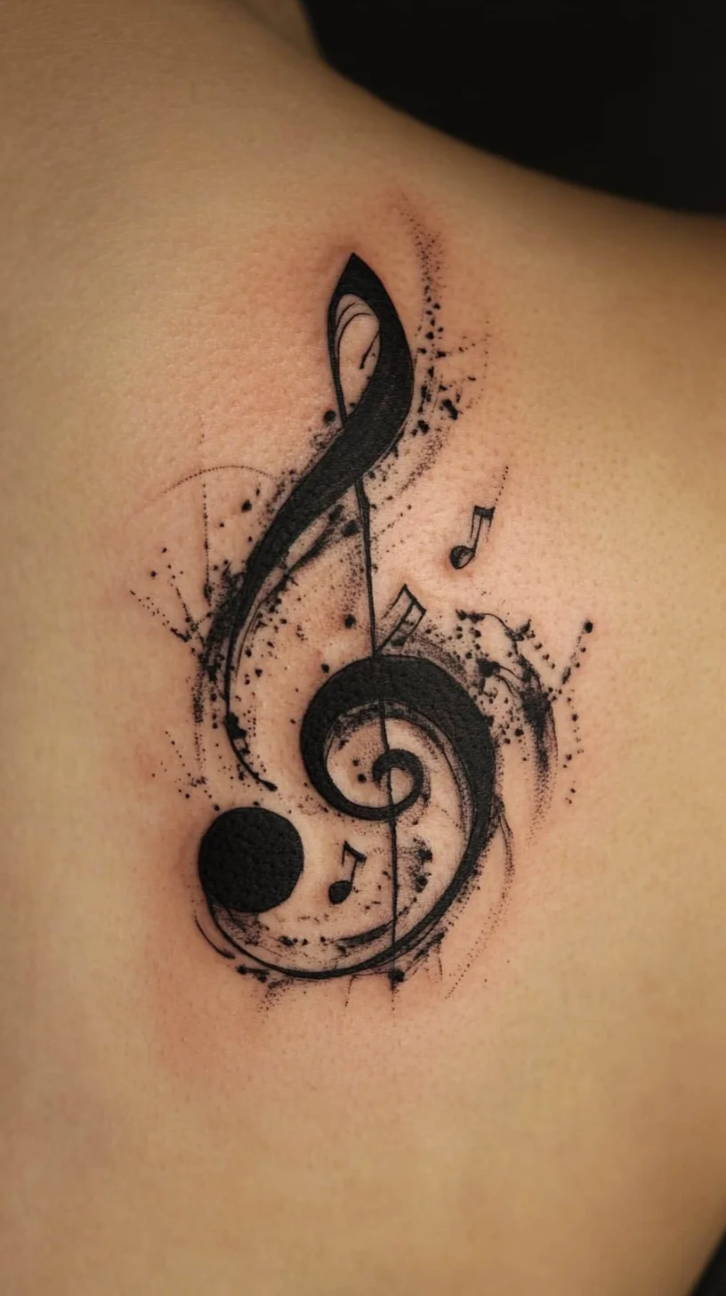 Elevate Your Ink Game: Captivating Musical Note Tattoo for the Passionate Soul