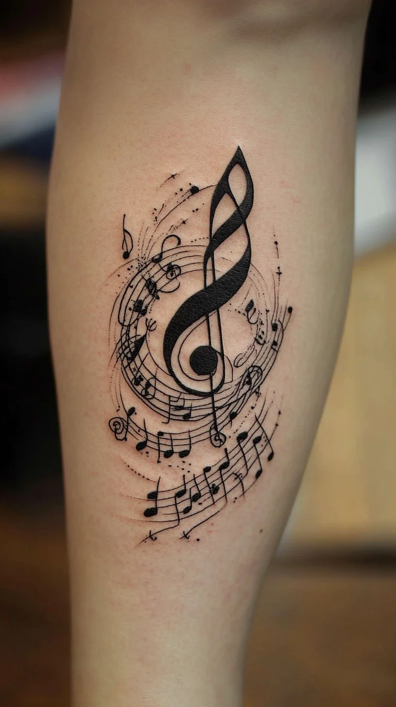 Elevate Your Skin Art with a Melodic Music Note Tattoo