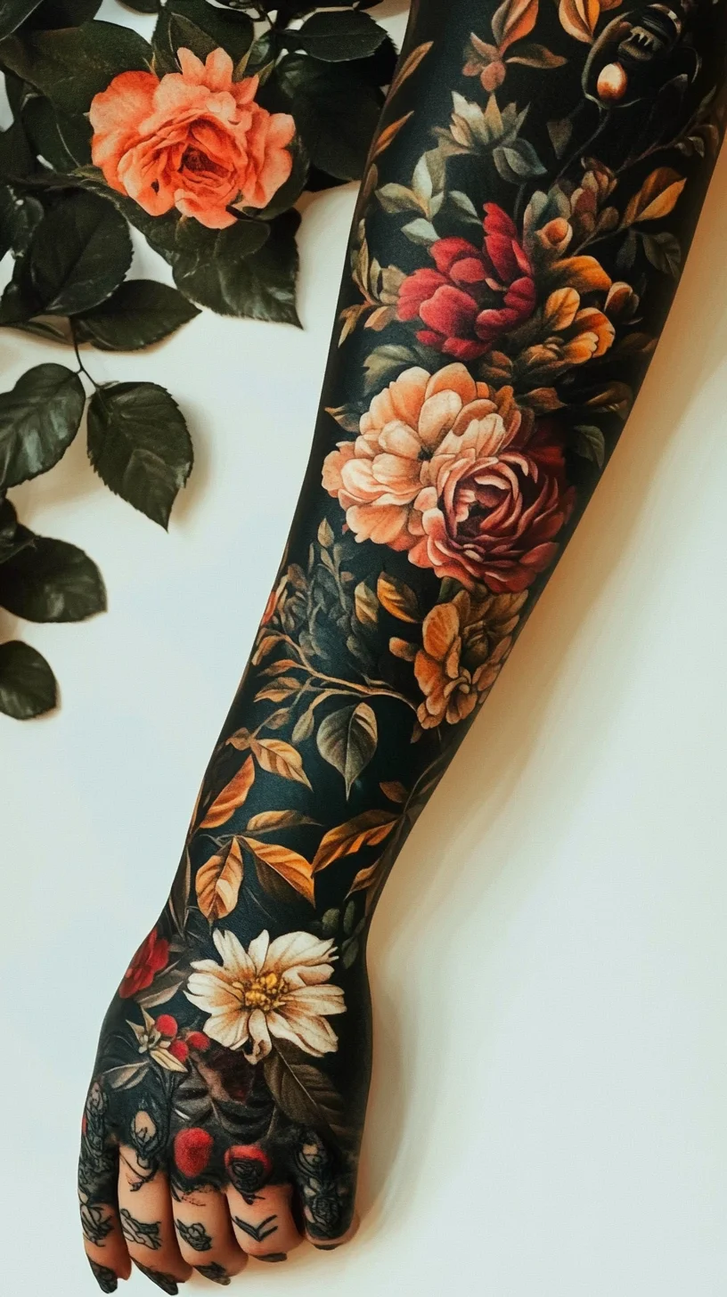 Embrace Botanical Beauty: The Ultimate Floral Full-Sleeve Tattoo