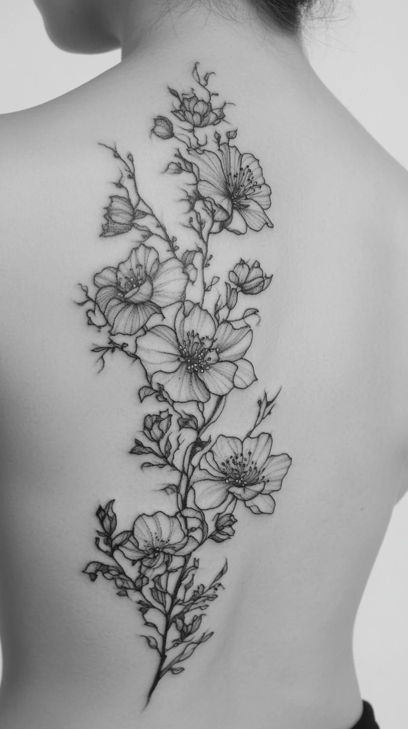 Embrace Elegance with Stunning Floral Back Tattoo Designs