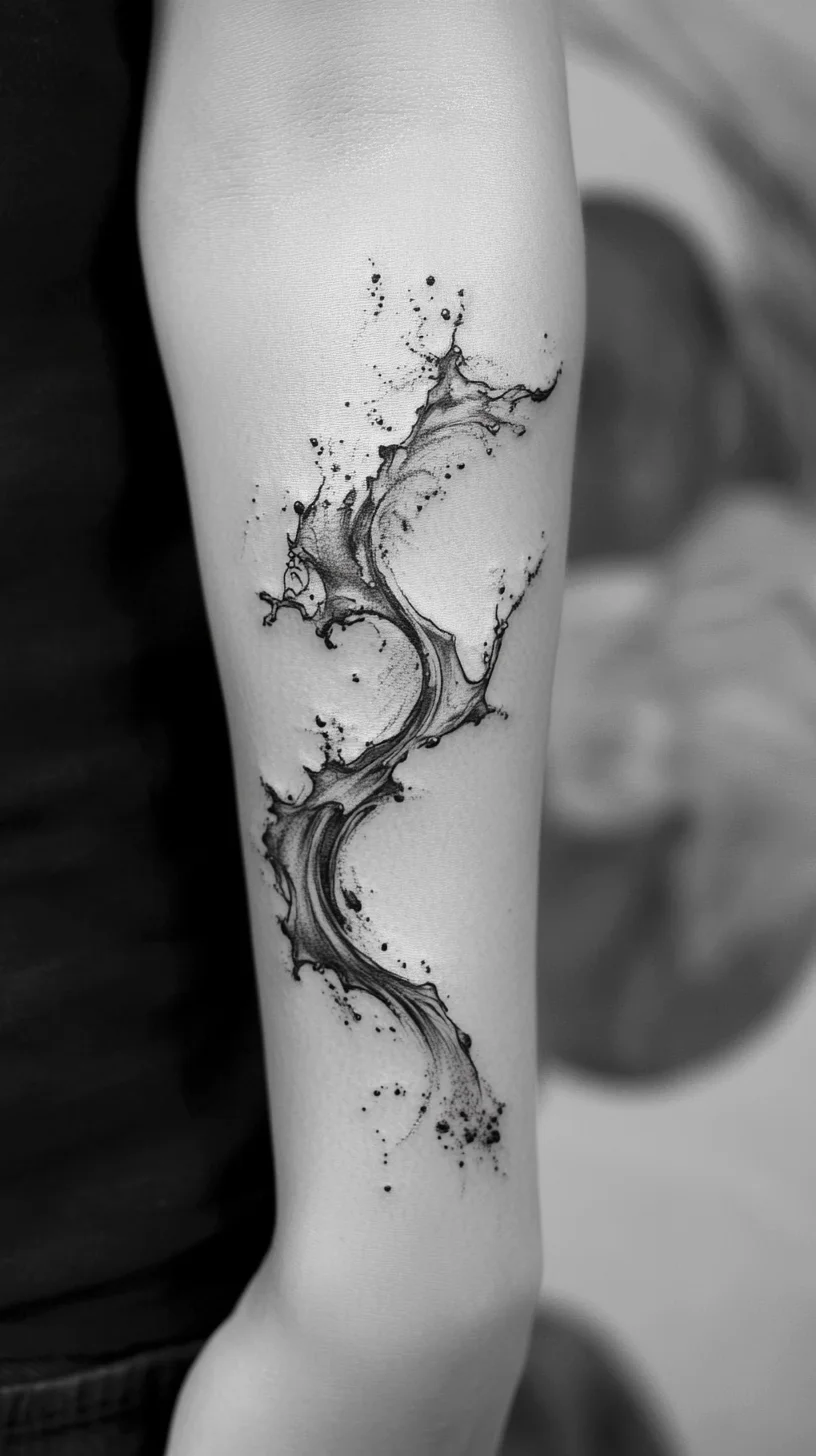 Embrace Fluidity: A Captivating Water-Inspired Tattoo Design