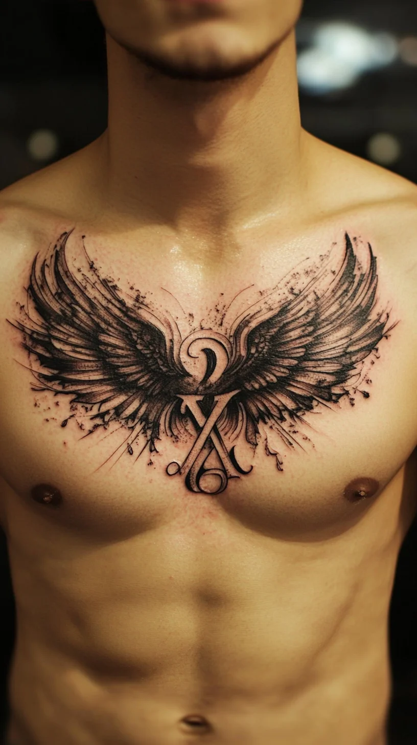 Embrace Freedom: Stunning Black Ink Winged Tattoo for Bold Expressions