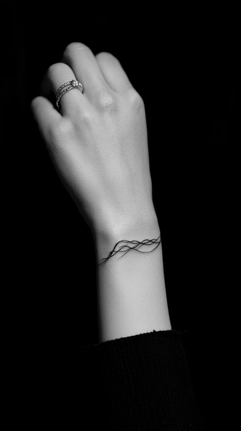 Embrace Minimalism: The Elegant Wave Tattoo Design for Effortless Style