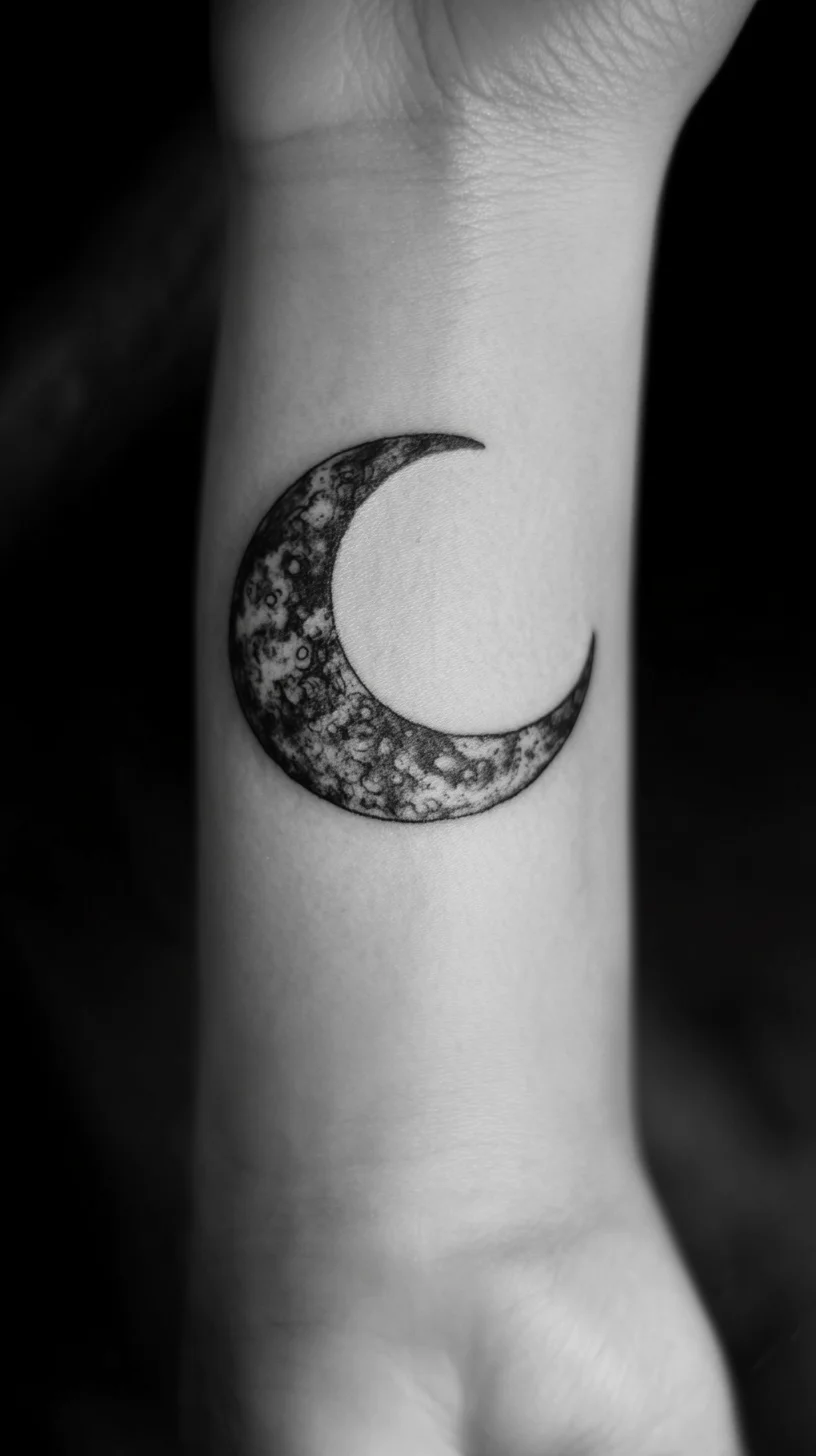 Embrace Mystique: The Elegant Crescent Moon Tattoo for Timeless Style