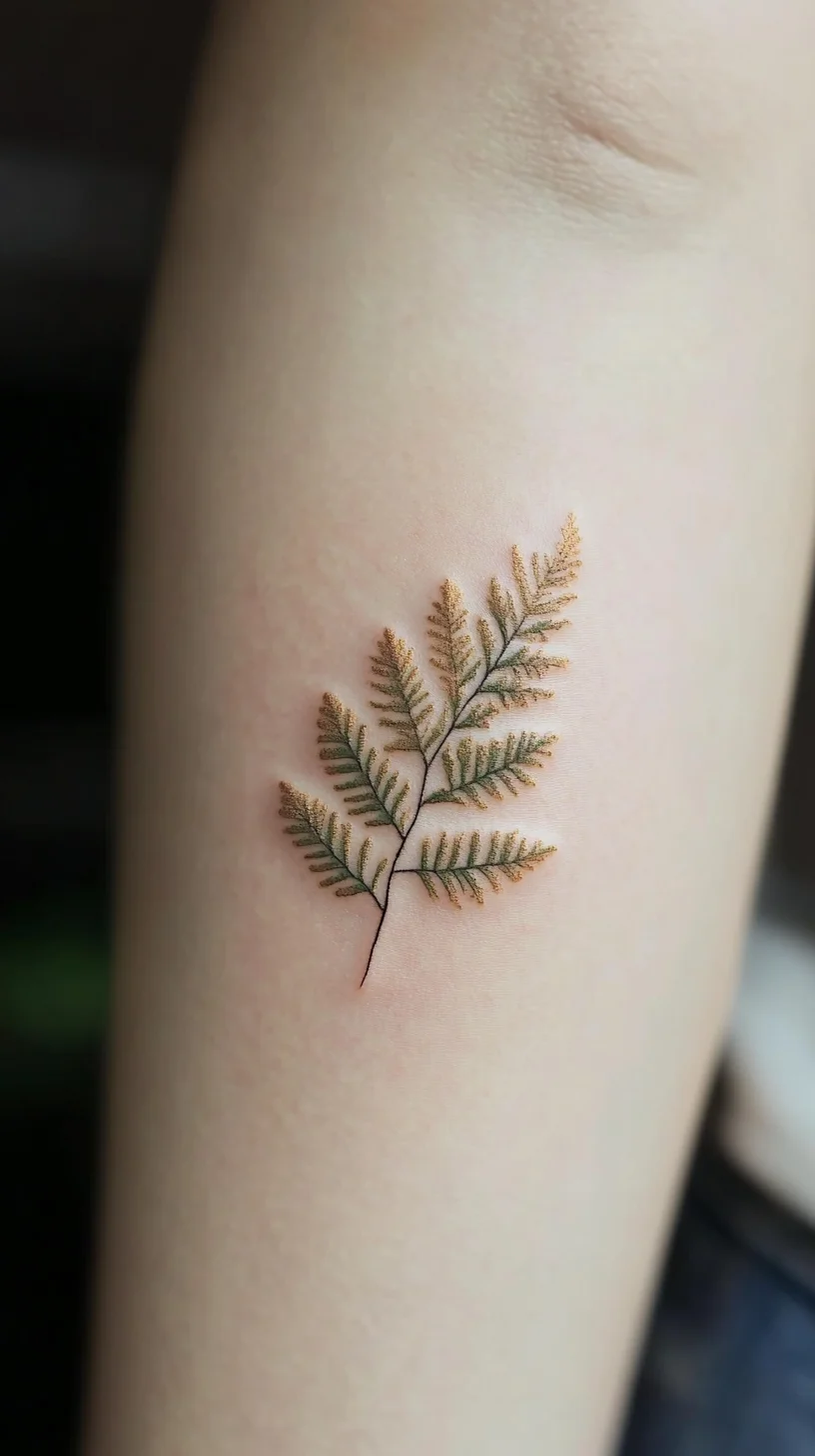 Embrace Nature: Stunning Fern Tattoo for Effortless Boho-Chic Style