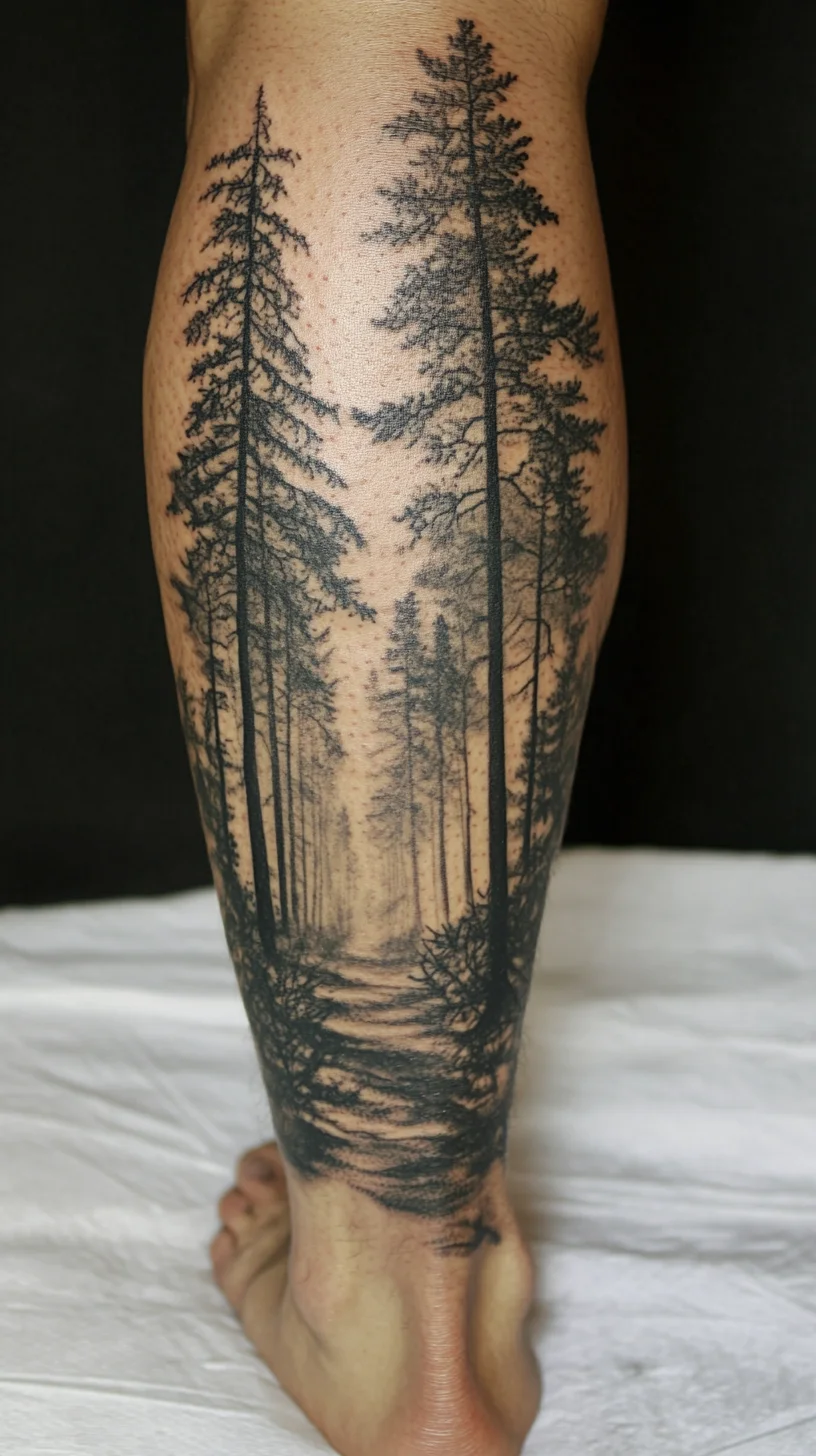 Embrace Nature: Stunning Forest Tattoo for the Adventurous Spirit