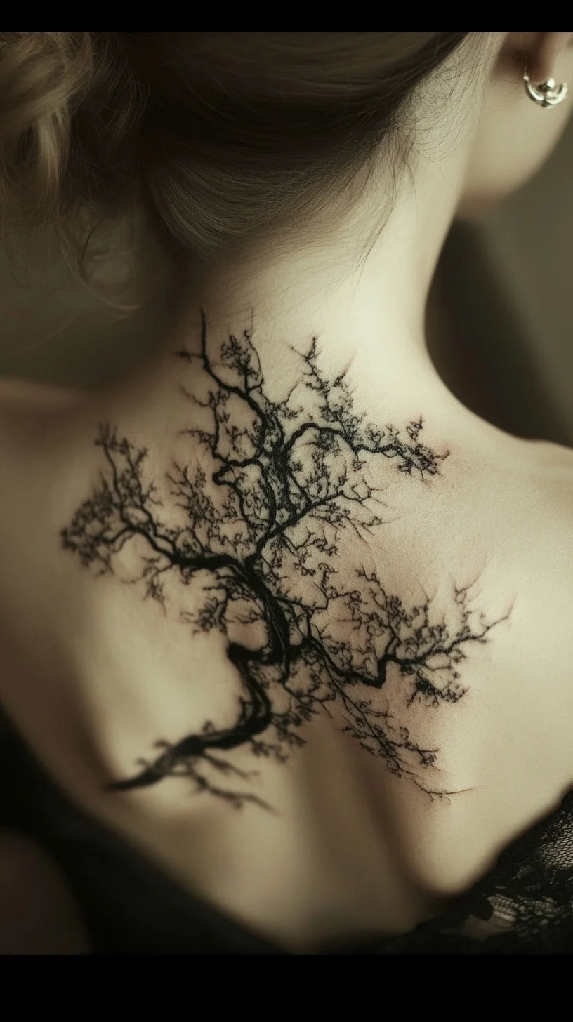 Embrace Nature: Stunning Tree Branch Tattoo for an Earthy and Elegant Vibe