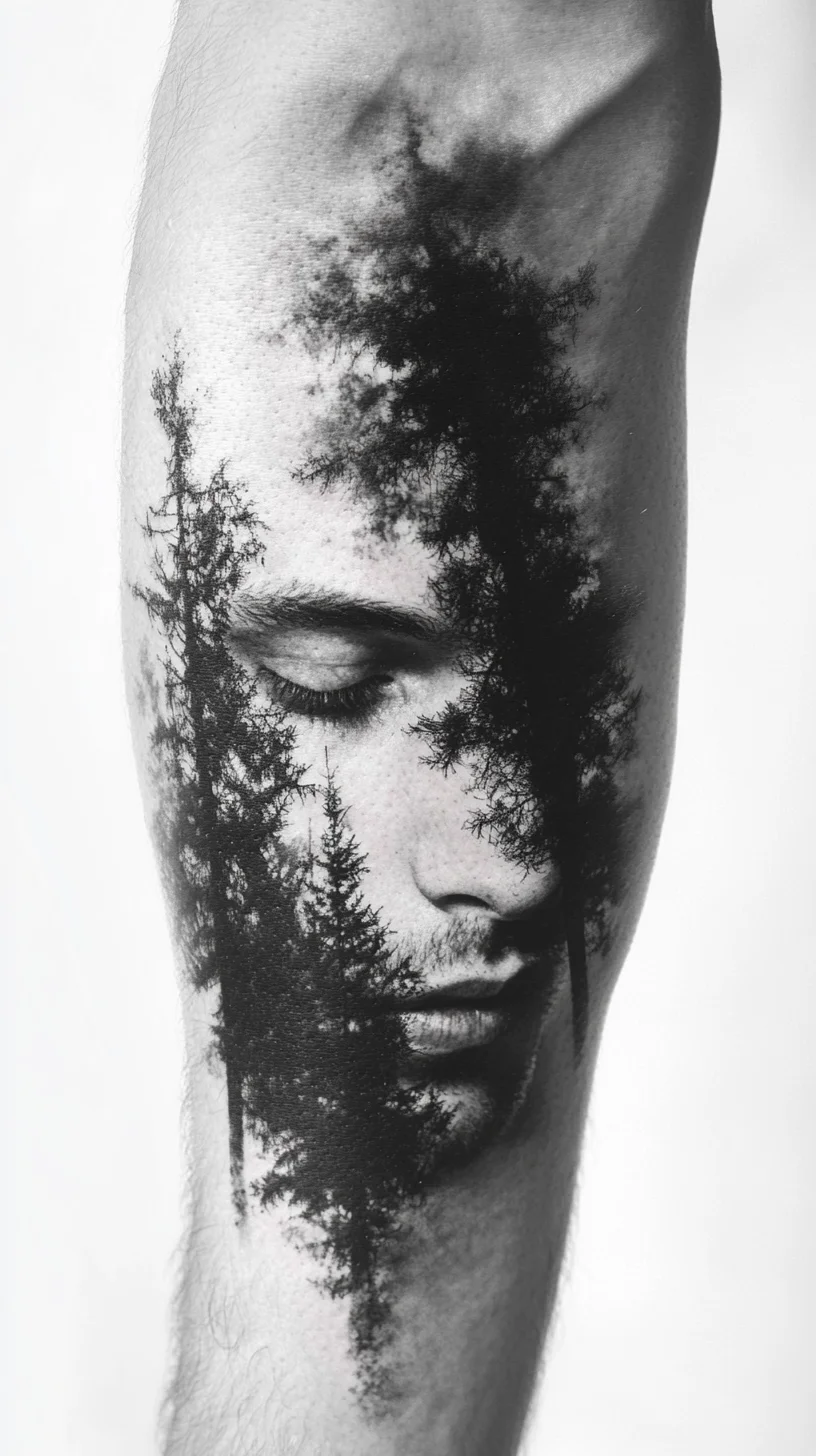 Embrace Nature: The Stunning Forest Face Tattoo Trend