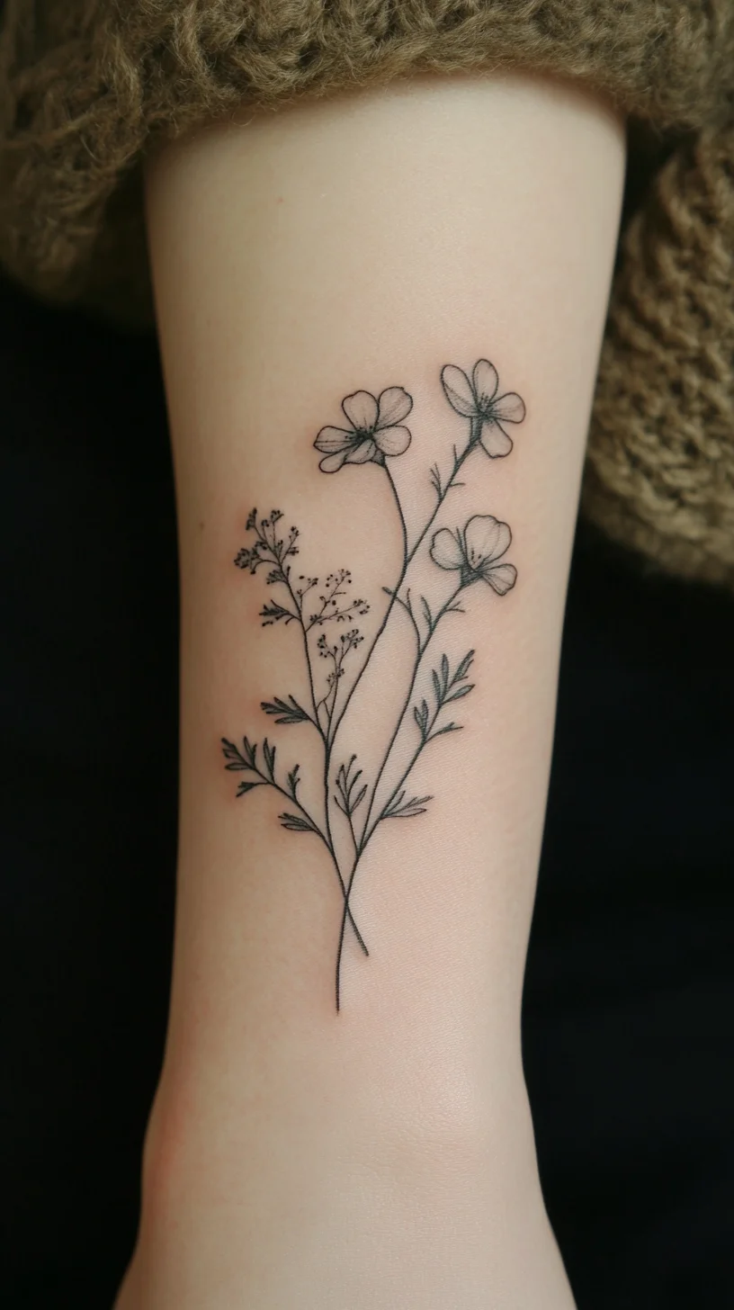 Embrace Nature with Delicate Floral Tattoo Designs for Timeless Elegance