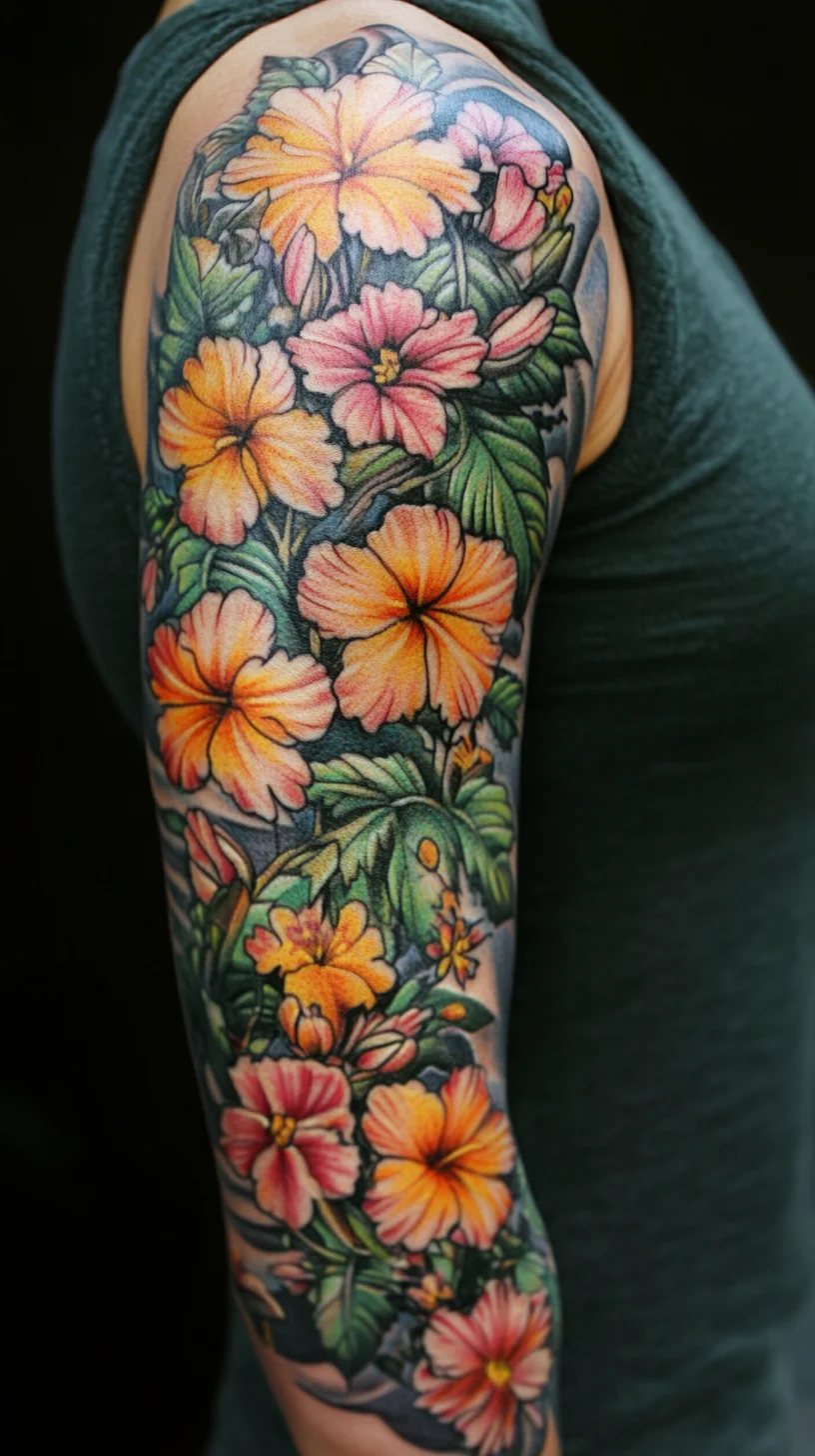 Embrace Nature's Beauty: Vibrant Floral Tattoo Sleeve Inspiration