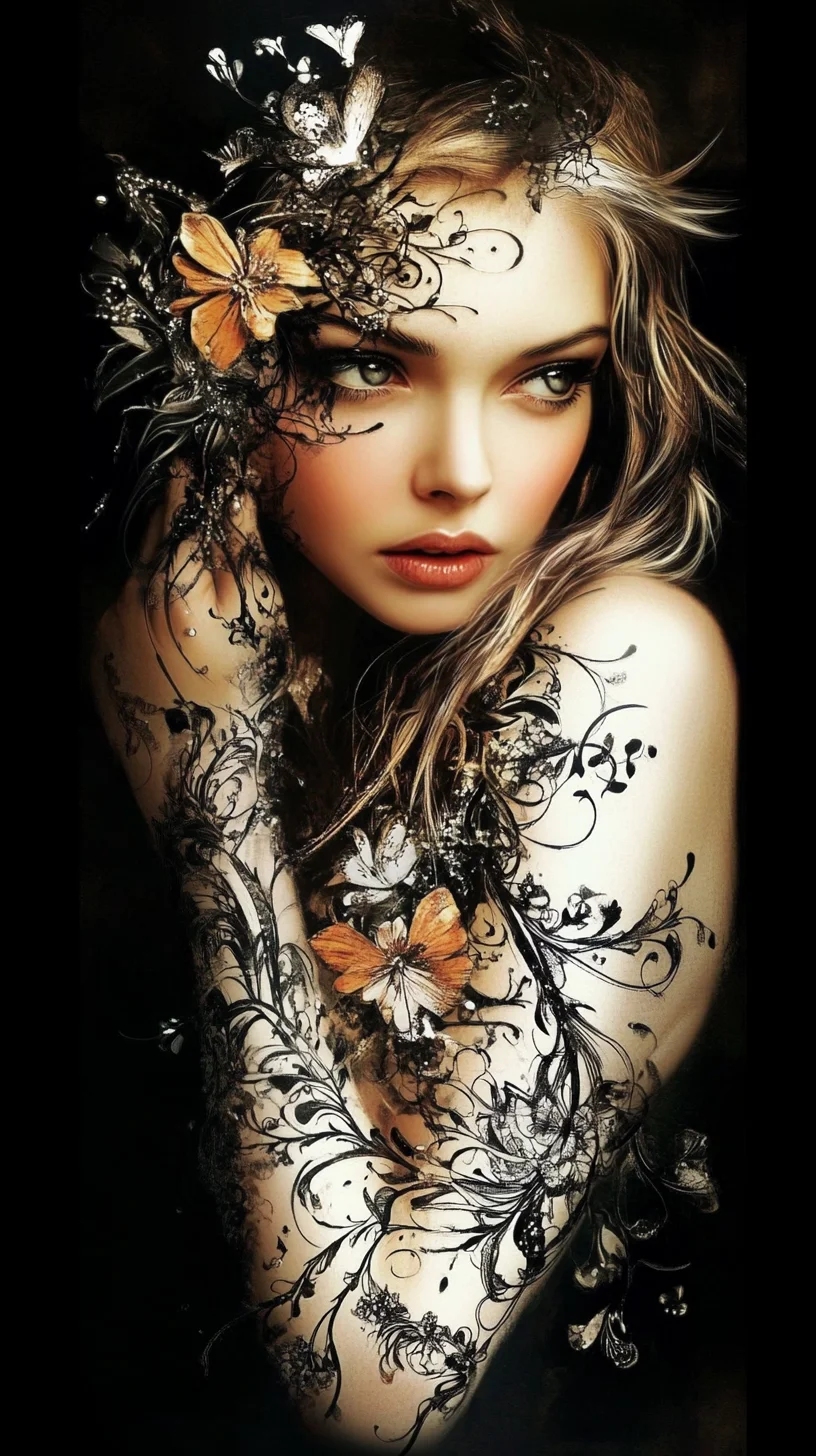 Embrace Nature's Elegance: Floral-Inspired Body Art and Hair