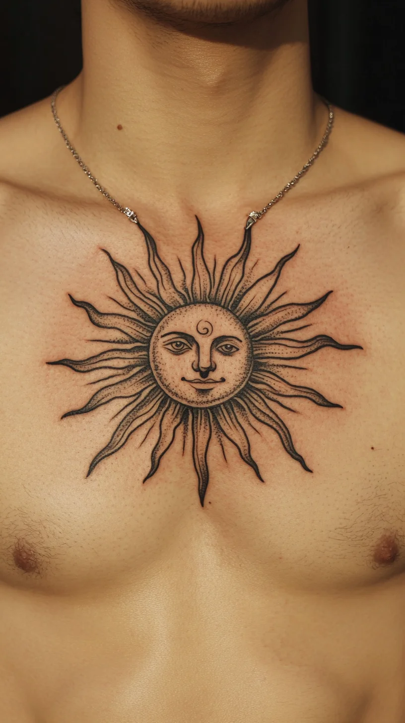 Embrace Radiance: A Striking Sun Tattoo to Illuminate Your Style